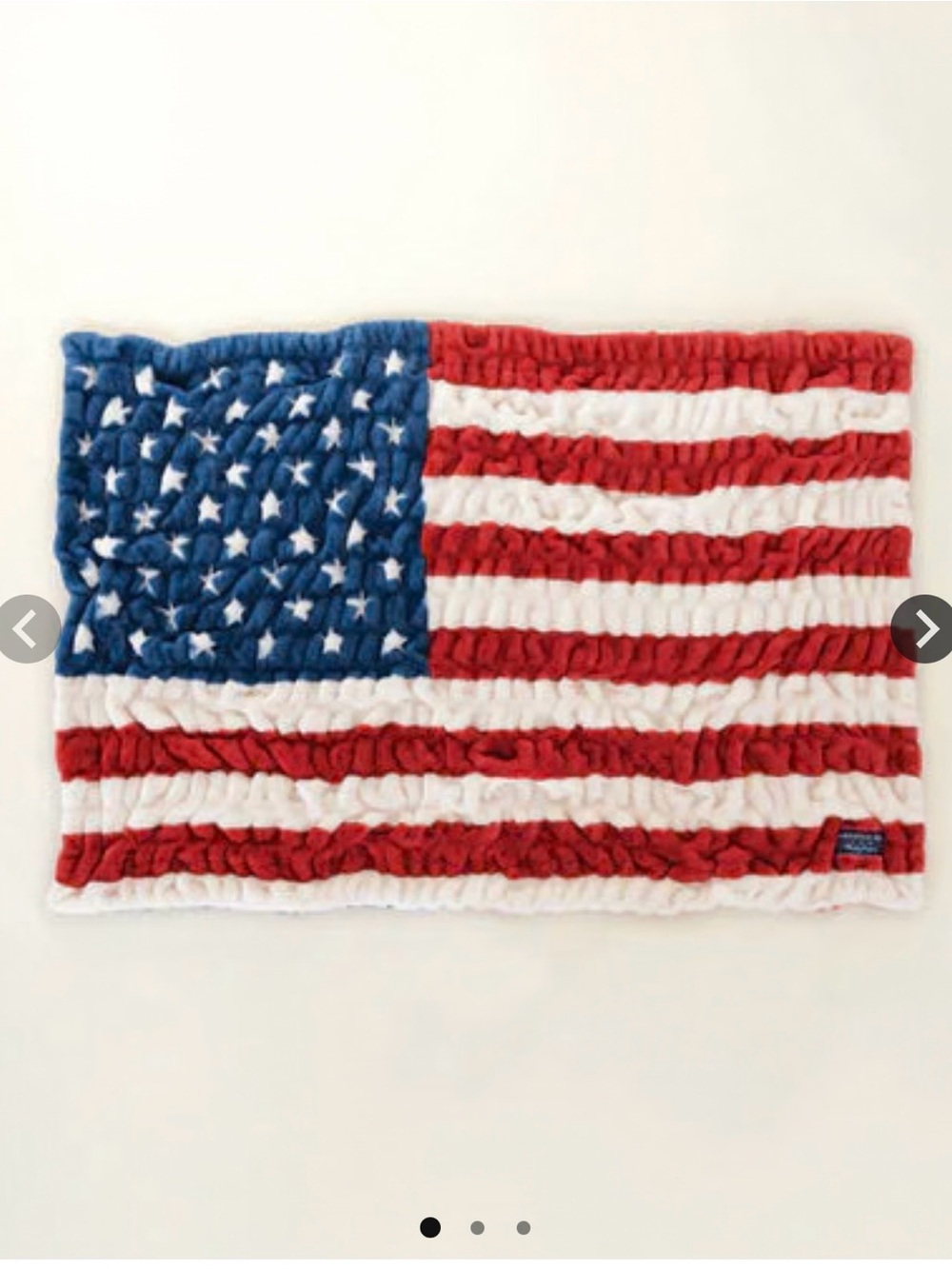 Peachy American Flag Plush Throw